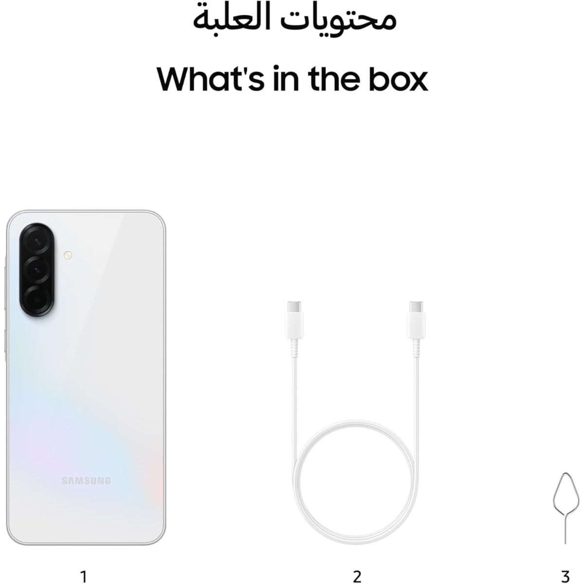 Samsung Galaxy A36 5G Android Smartphone (8GB RAM, 128GB Storage) - Awesome White, KSA Version