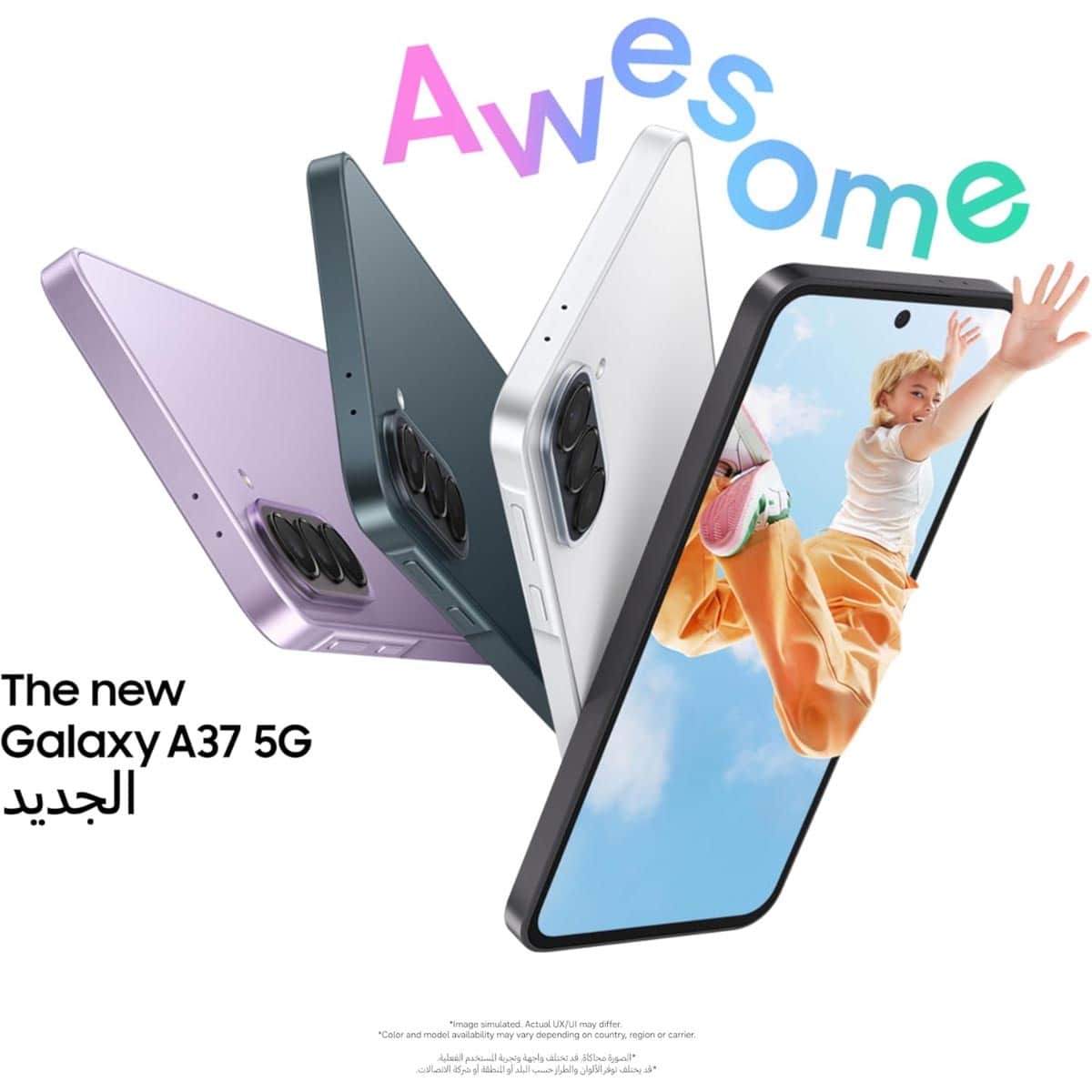 Samsung Galaxy A37 Android Smartphone with Beclad 45W Adapter & SmartTag2