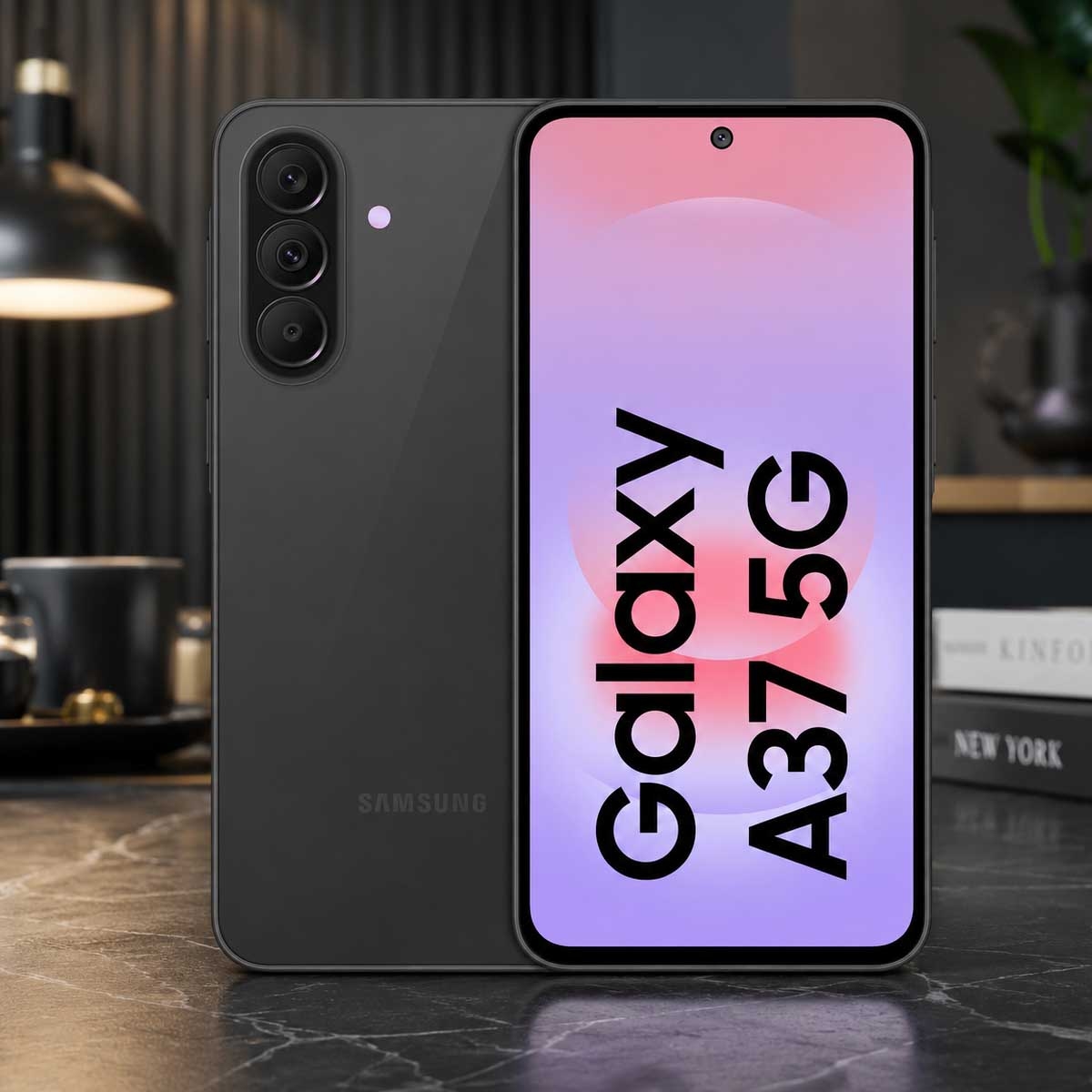 Samsung Galaxy A37 Android Smartphone (8GB + 256GB), KSA Version - Awesome Charcoal