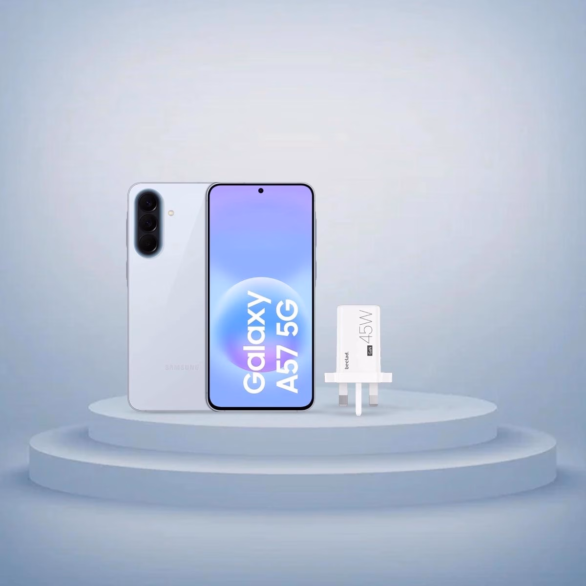 سامسونج جالكسي إيه 57 جوال أندرويد محول بيكلاد 45 واط وسمارت تاج 2