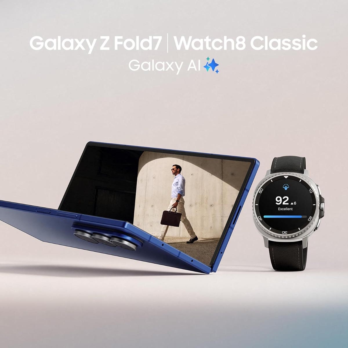 Samsung Galaxy Z Fold7 Android Smartphone (12GB + 256GB), KSA Version - Silver Shadow