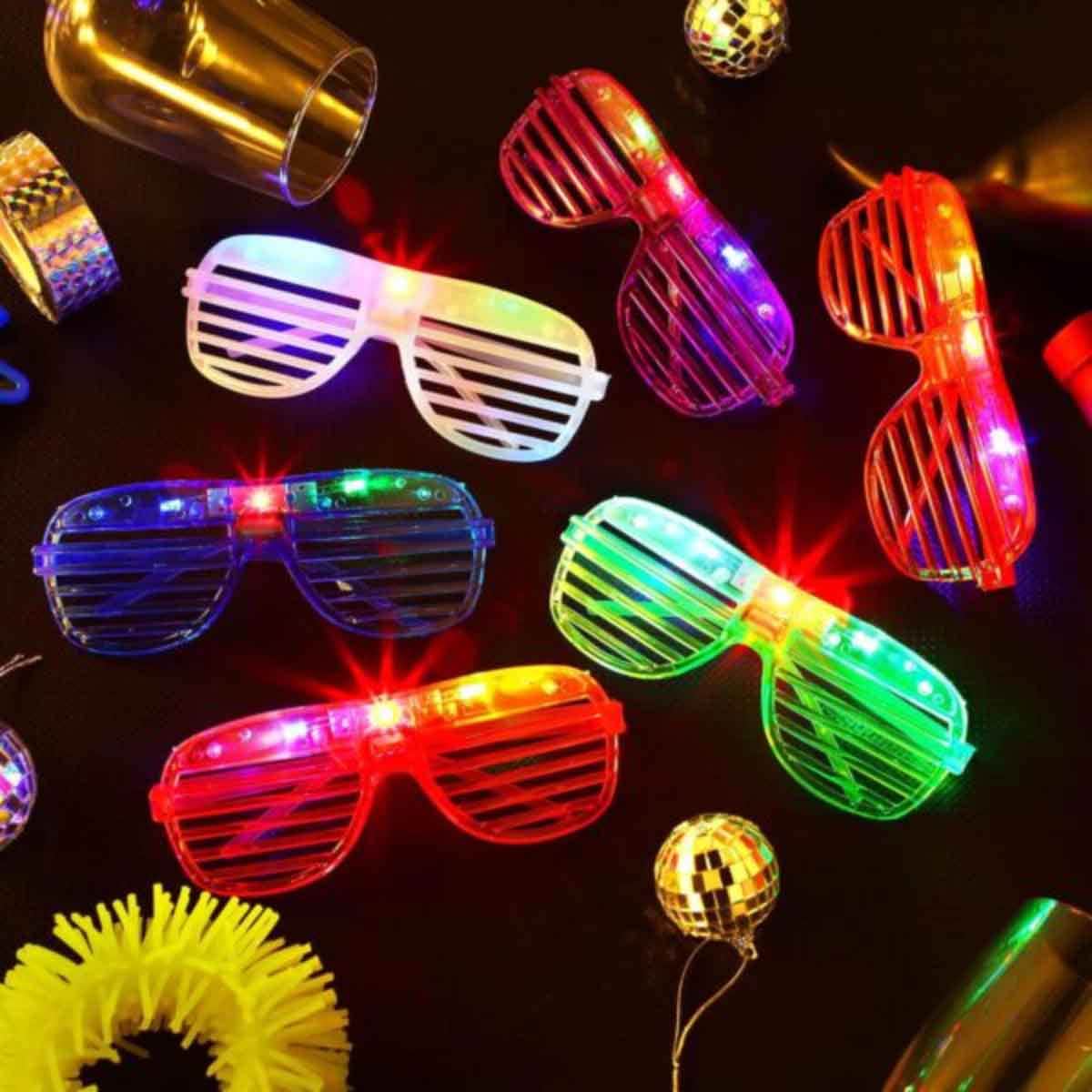 Saudi National Day LED Shutter Light Up Party Glasses Unisex