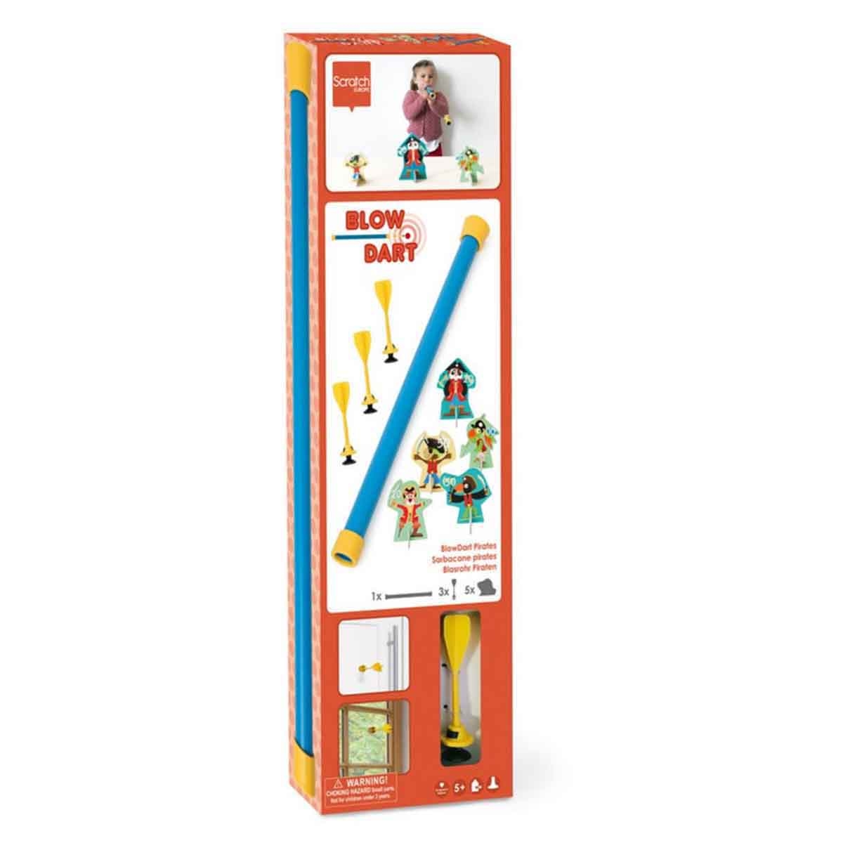 Scratch Europe 5-Pirates Magnetic Blow Dart Unisex, 5-7 Years