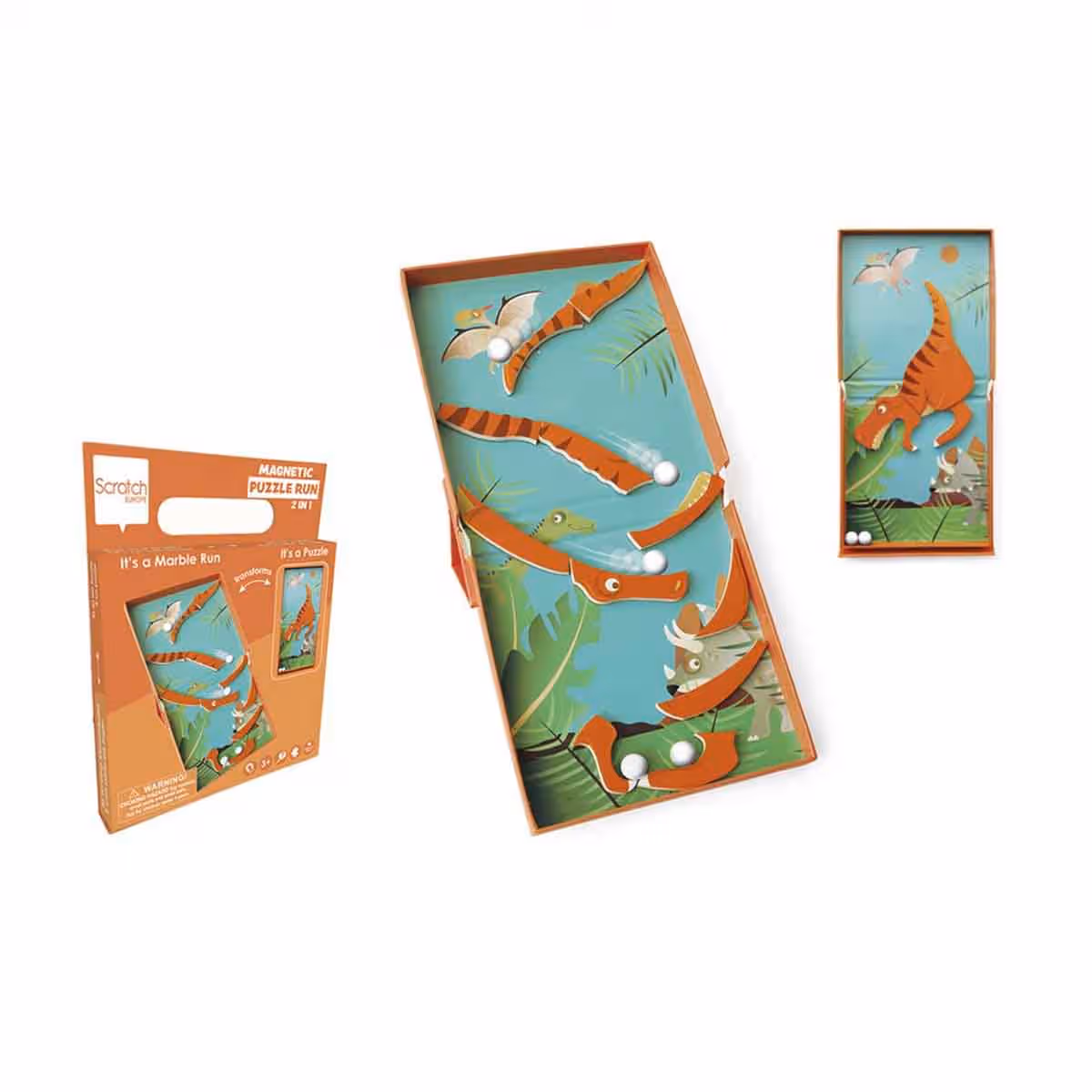 Scratch Europe 11-Pieces Dino Magnetic Puzzle Unisex, 3-4 Years