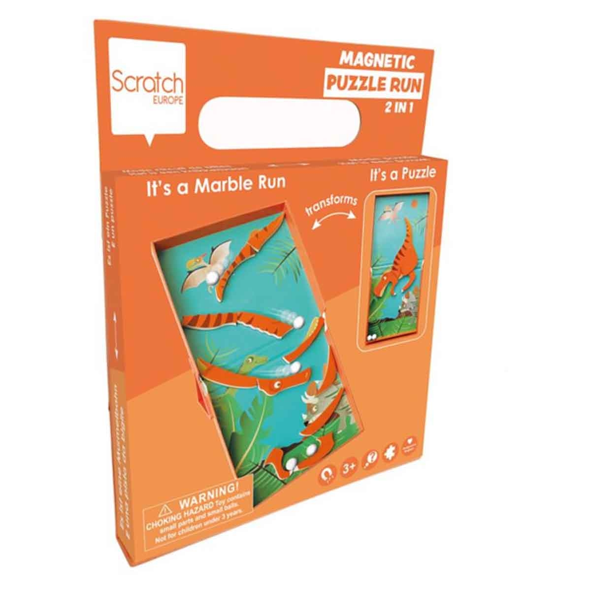 Scratch Europe 11-Pieces Dino Magnetic Puzzle Unisex, 3-4 Years