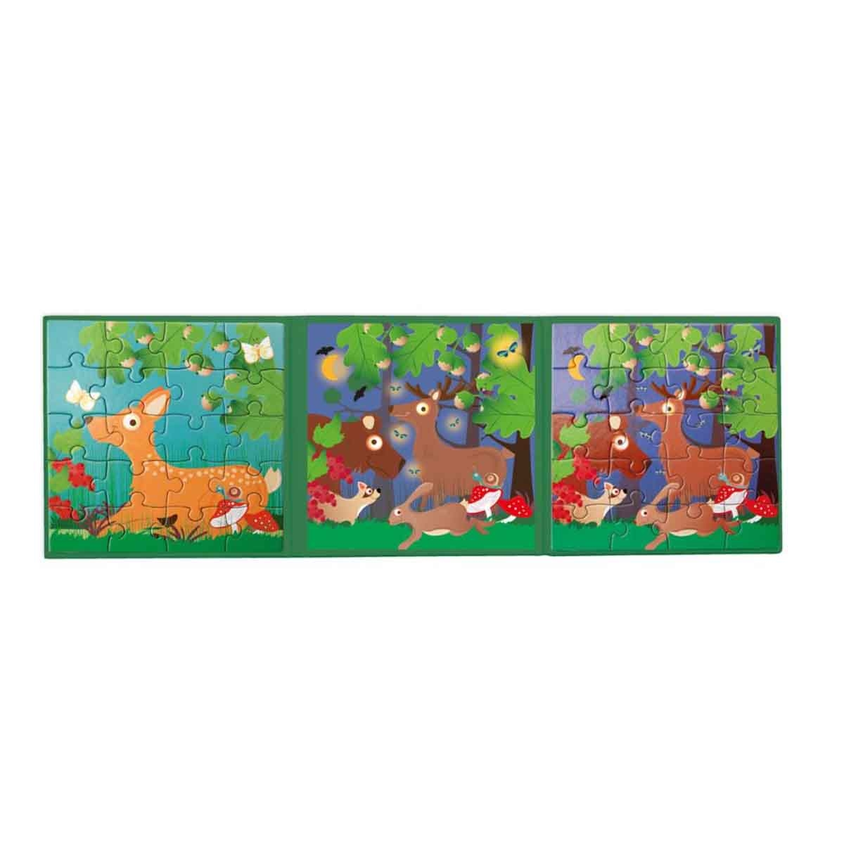 Scratch Europe 20-Pieces Forest Life Magnetic Book Puzzle Unisex, 3-4 Years