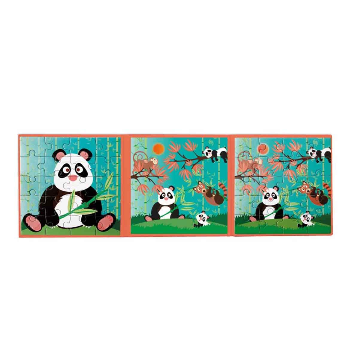 Scratch Europe 20-Pieces Panda Magnetic Book Puzzle Unisex, 3-4 Years