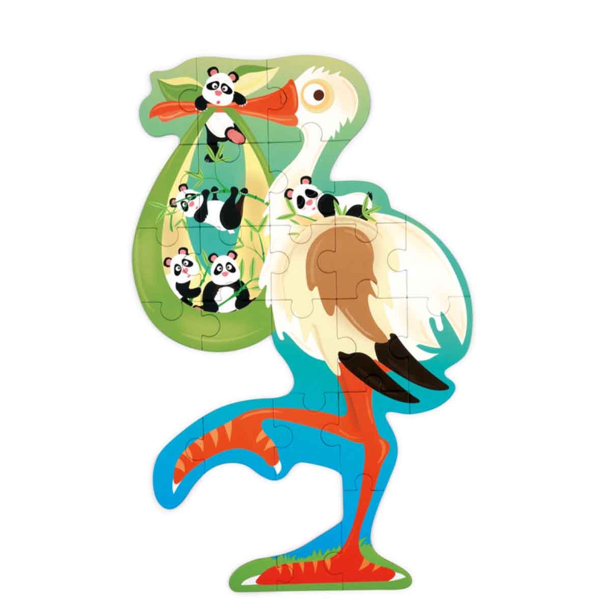 Scratch Europe 24-Pieces Stork Contour Puzzle Unisex, 3-4 Years