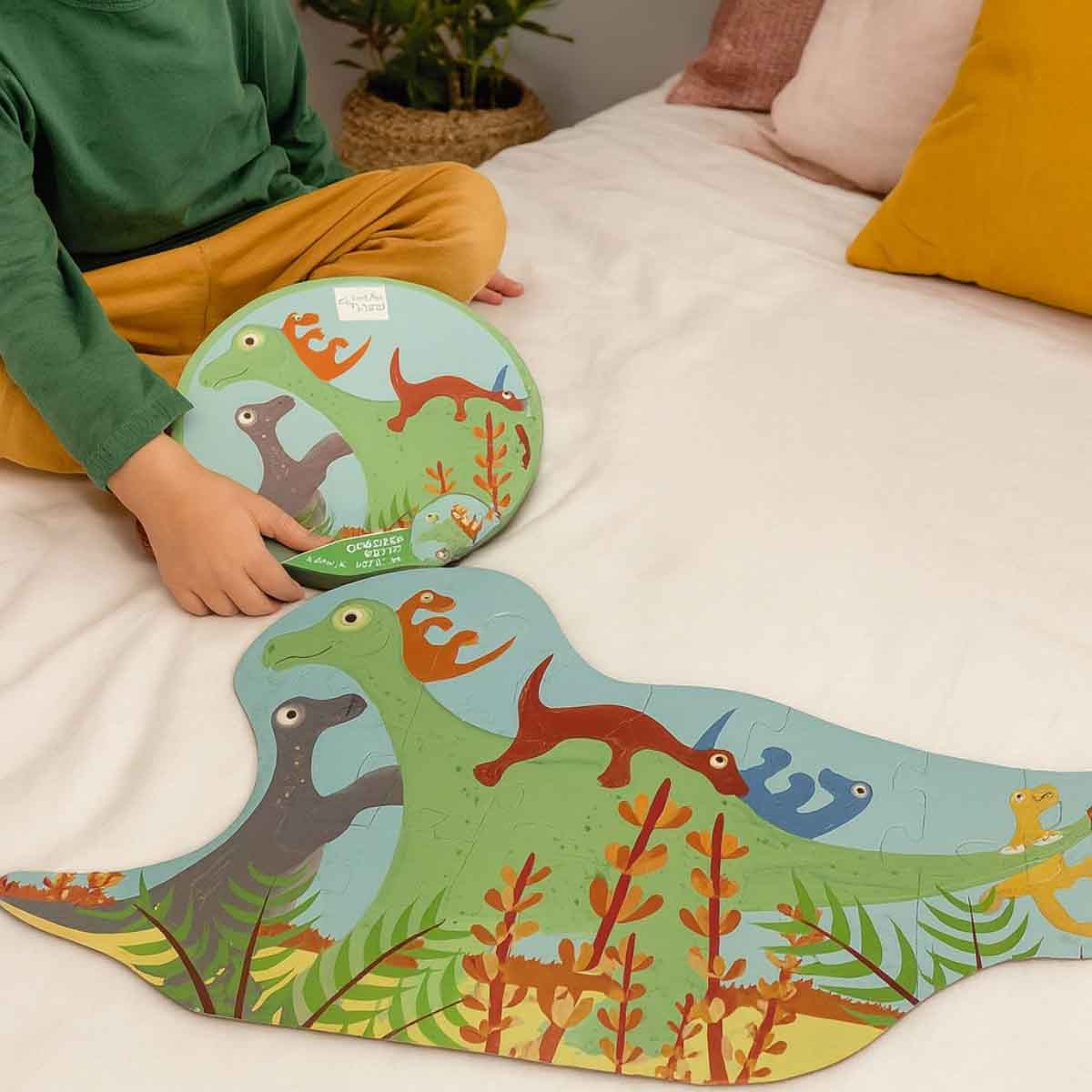 Scratch Europe 30-Pieces Dino ContourPuzzle Unisex, 3-4 Years