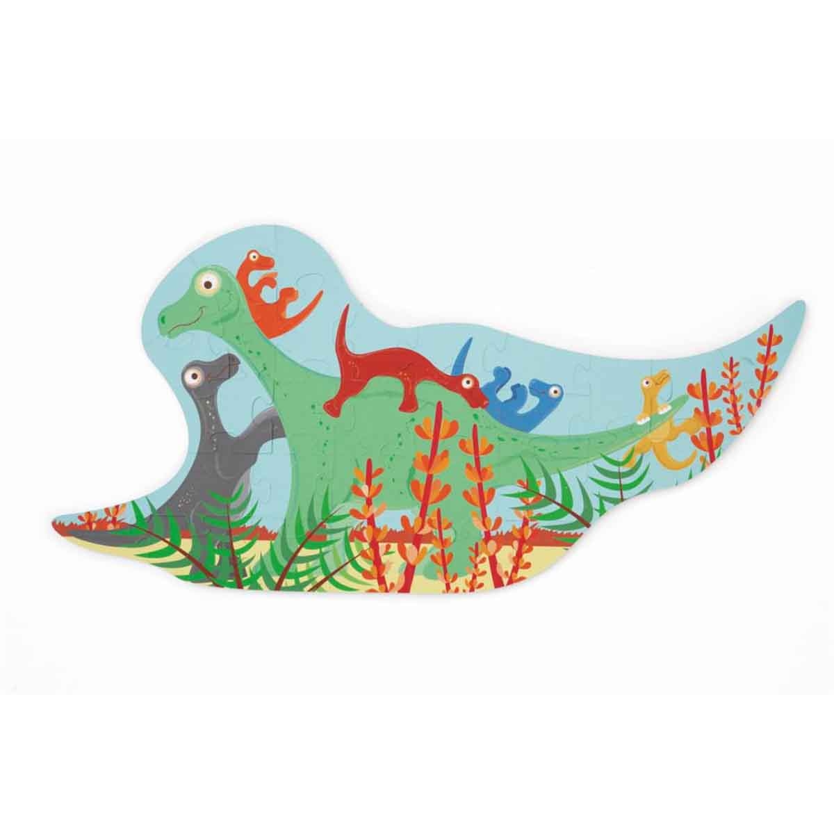 Scratch Europe 30-Pieces Dino ContourPuzzle Unisex, 3-4 Years
