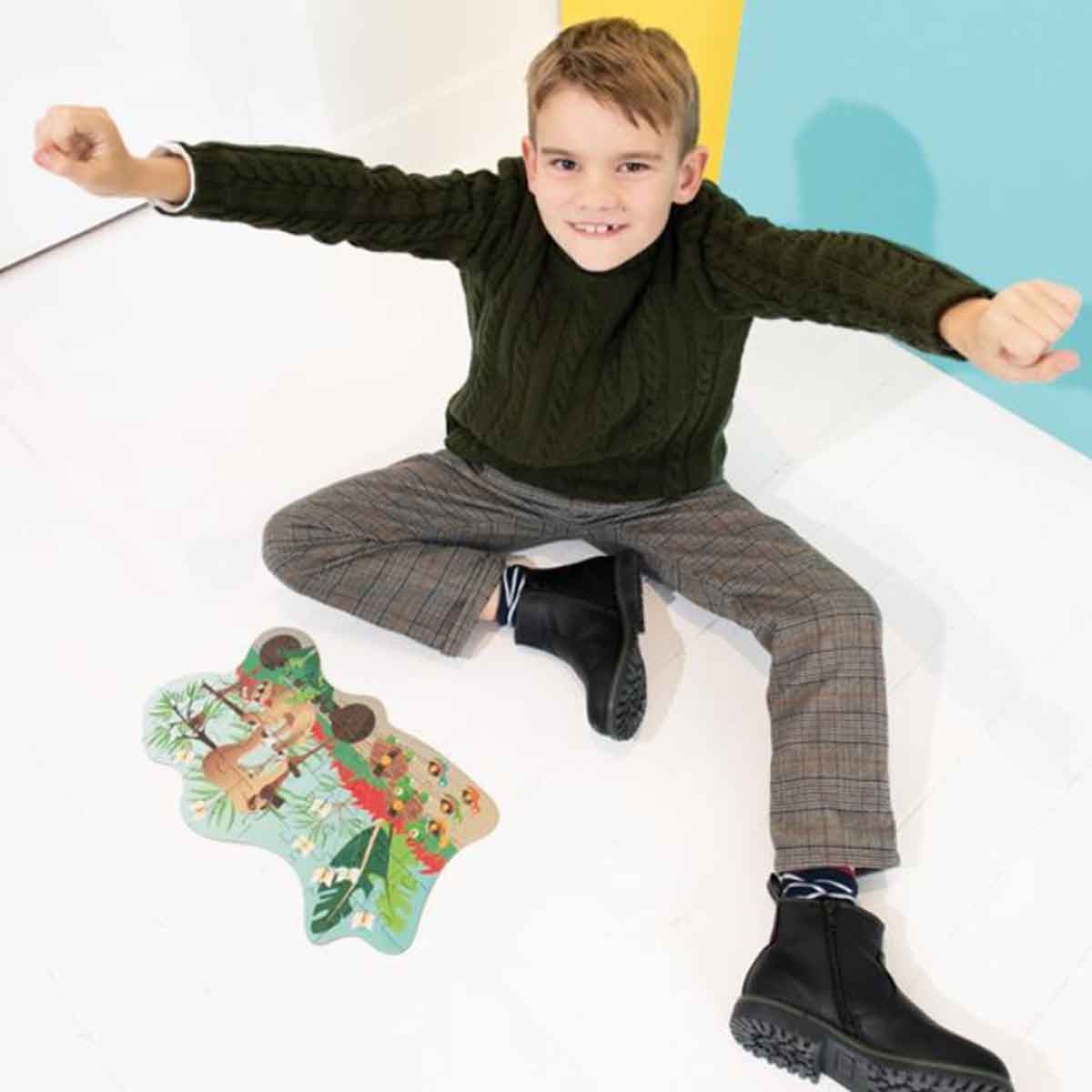 Scratch Europe 35-Pieces Sloth Contour Puzzle Unisex, 3-4 Years