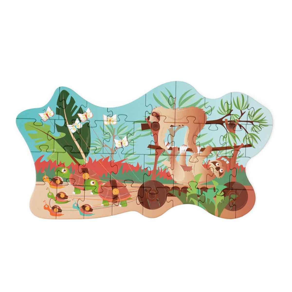 Scratch Europe 35-Pieces Sloth Contour Puzzle Unisex, 3-4 Years