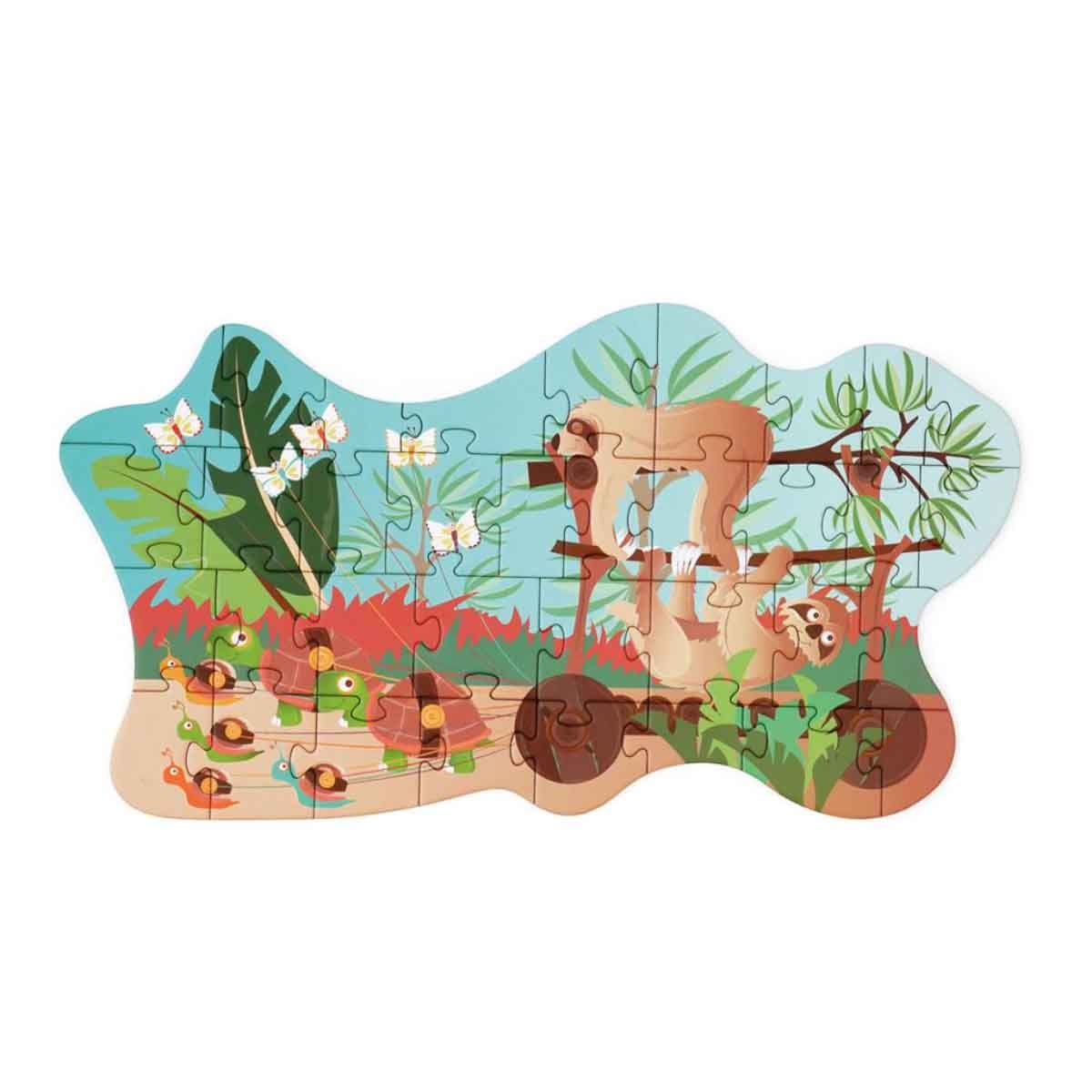 Scratch Europe 35-Pieces Sloth Contour Puzzle Unisex, 3-4 Years