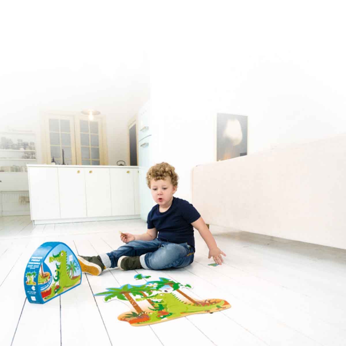 Scratch Europe 36-Pieces Crocodile Contour Puzzle Unisex, 3-4 Years