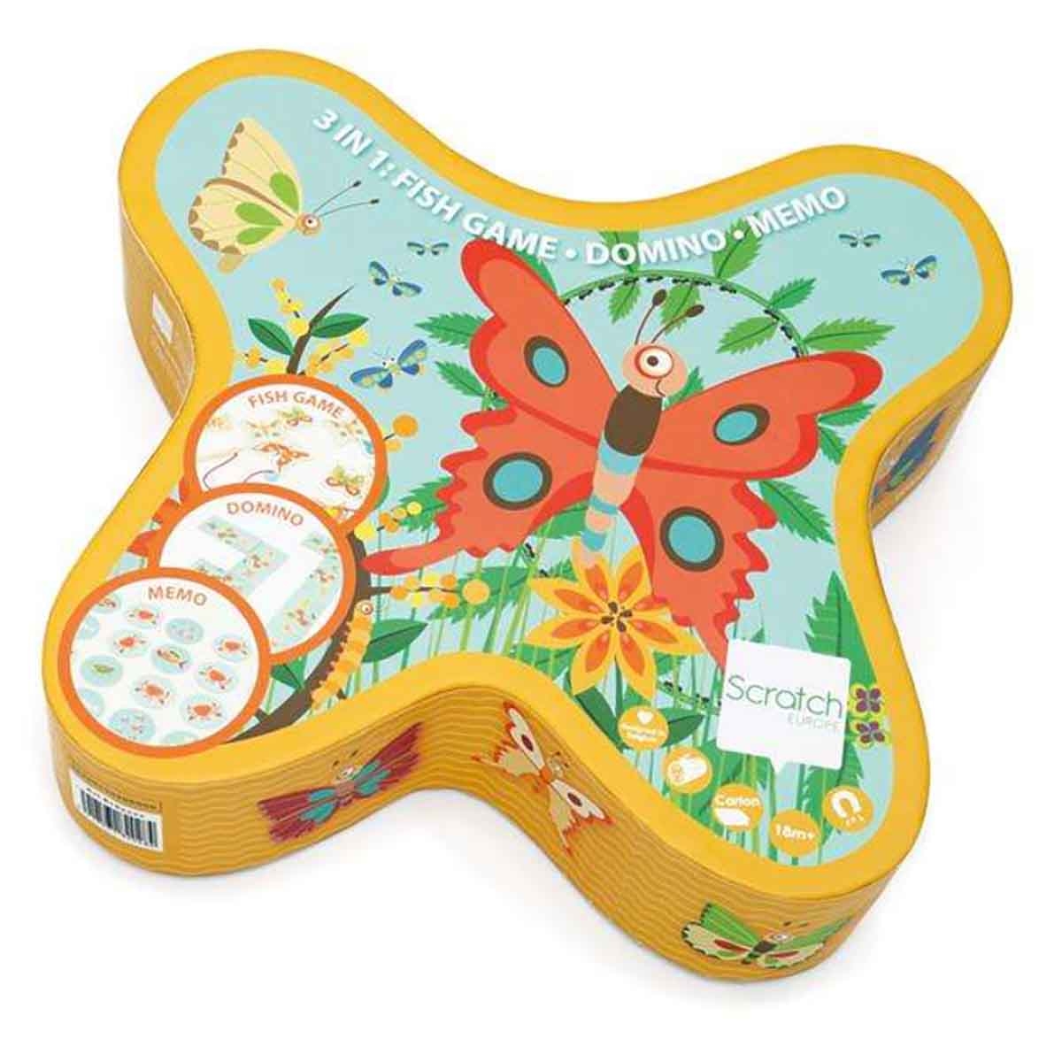 Scratch Europe 3-In-1 Butterfly Game Unisex, 3-4 Years