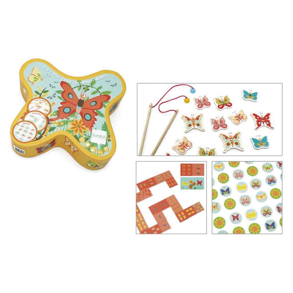 Scratch Europe 3-In-1 Butterfly Game Unisex, 3-4 Years