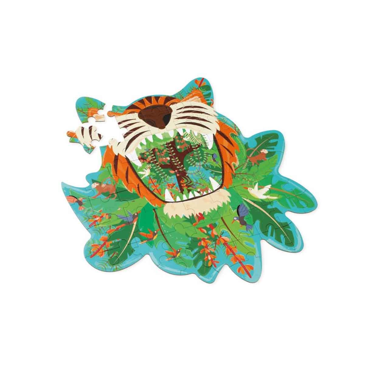 Scratch Europe 58-Pieces Tiger Contour Puzzle Unisex, 3-4 Years