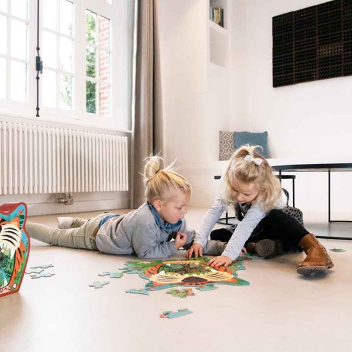 Scratch Europe 58-Pieces Tiger Contour Puzzle Unisex, 3-4 Years