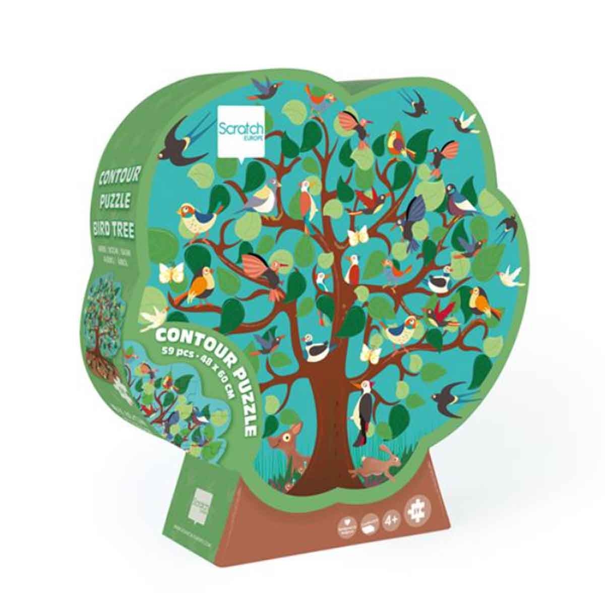 سكراتش يوروب لغز شجرة الطيور المحدد مكوّن من 59 قطعة، للجنسين، من عمر 3 إلى 4 سنوات