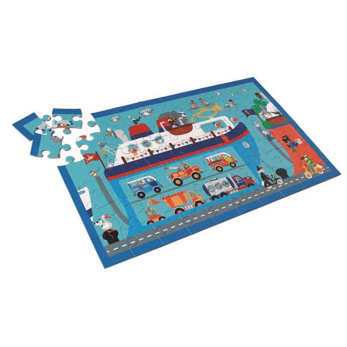 Scratch Europe 60-Pieces Ferry Boat Puzzle Unisex, 3-4 Years