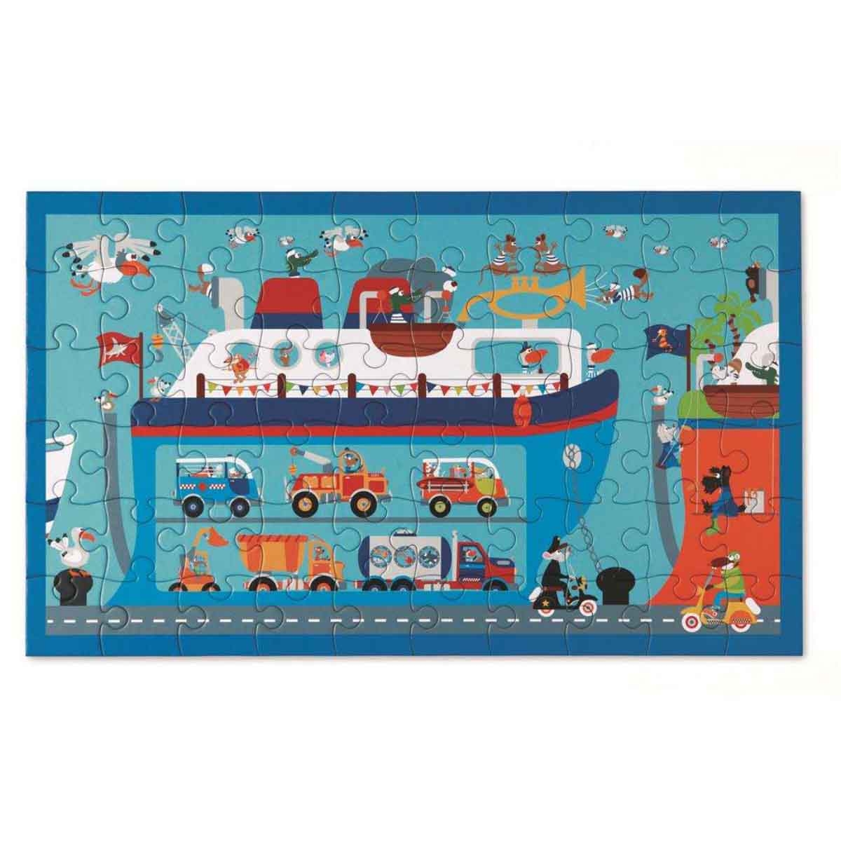 Scratch Europe 60-Pieces Ferry Boat Puzzle Unisex, 3-4 Years