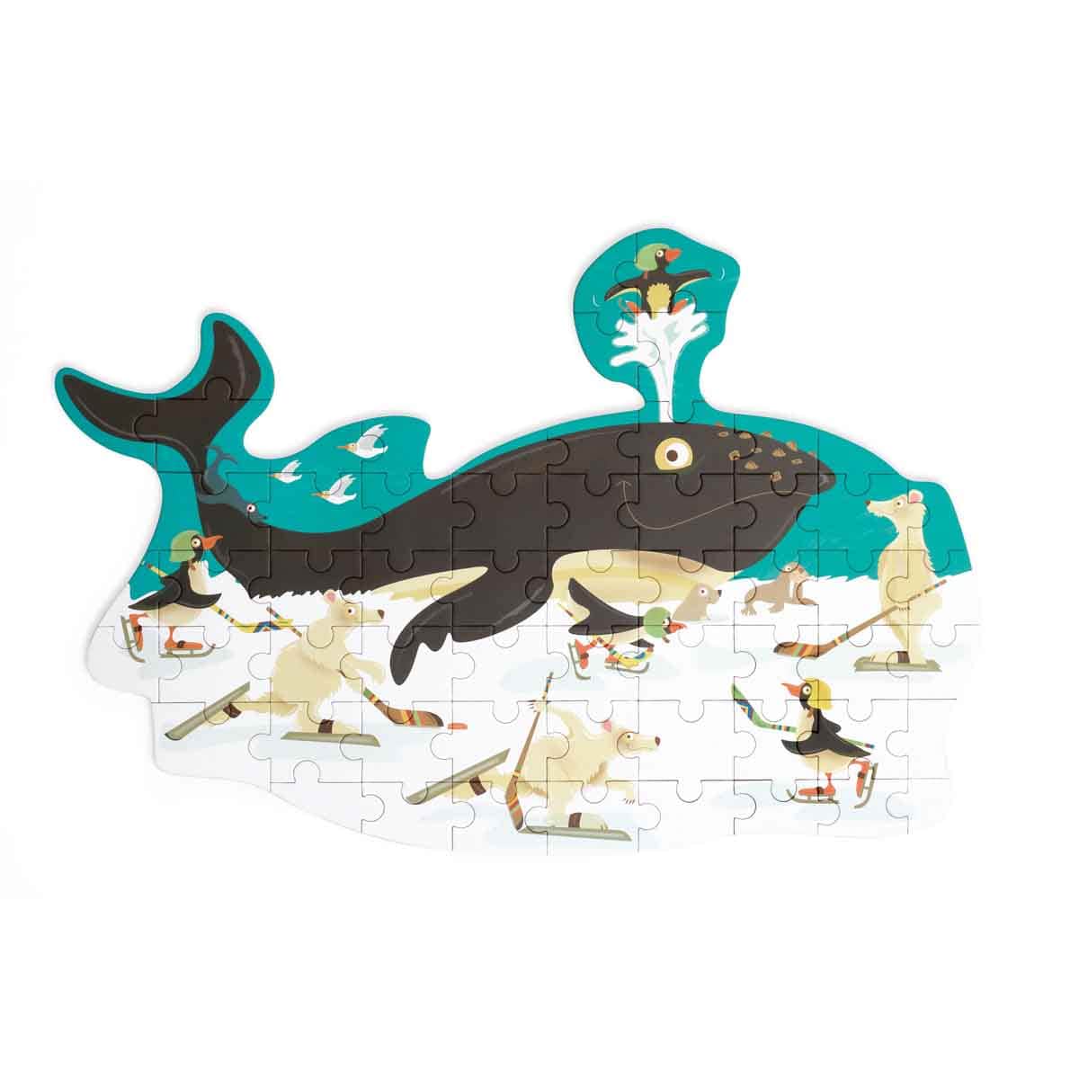 Scratch Europe 60-Pieces Whale Contour Puzzle Unisex, 3-4 Years