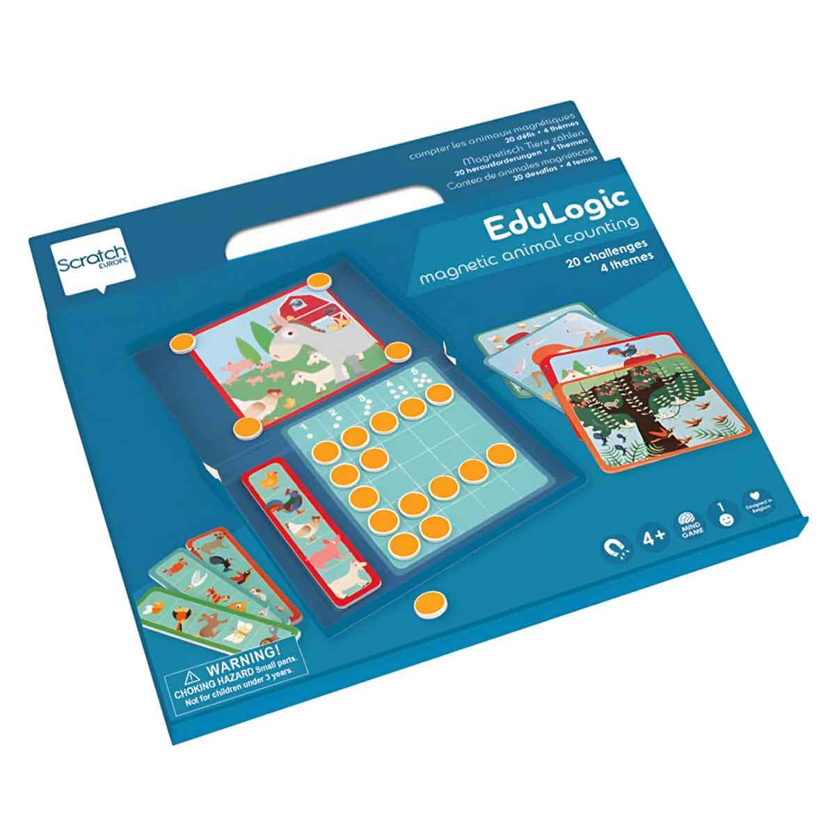 Scratch Europe Animal Magnetic Counting Game with 20 Challenges & 4 Themes Unisex, 3-4 Years