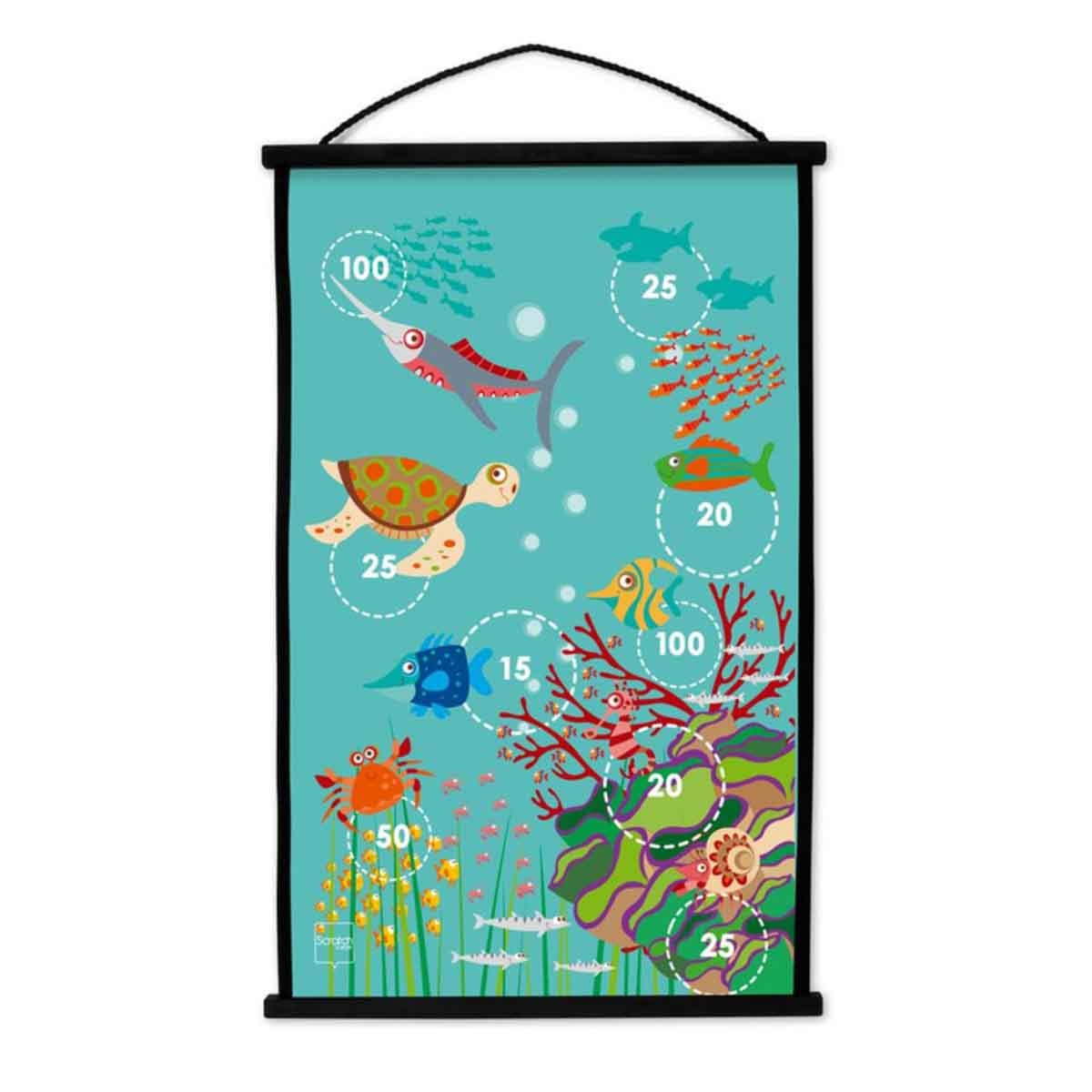 سكرتش يوروب لوحة سهام مغناطيسية شعاب مرجانية مع سهام للجنسين 5 - 7 سنوات