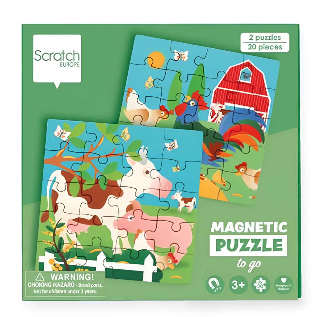Scratch Europe Farm Magnetic Book Puzzle Unisex, 3-4 Years