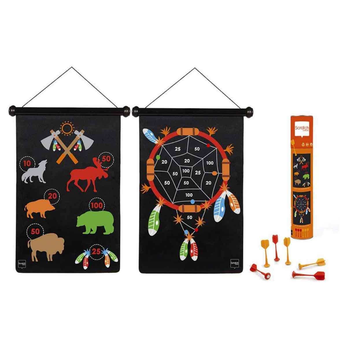 سكرتش يوروب لوحة سهام مغناطيسية هندية مع سهام للجنسين 5 - 7 سنوات