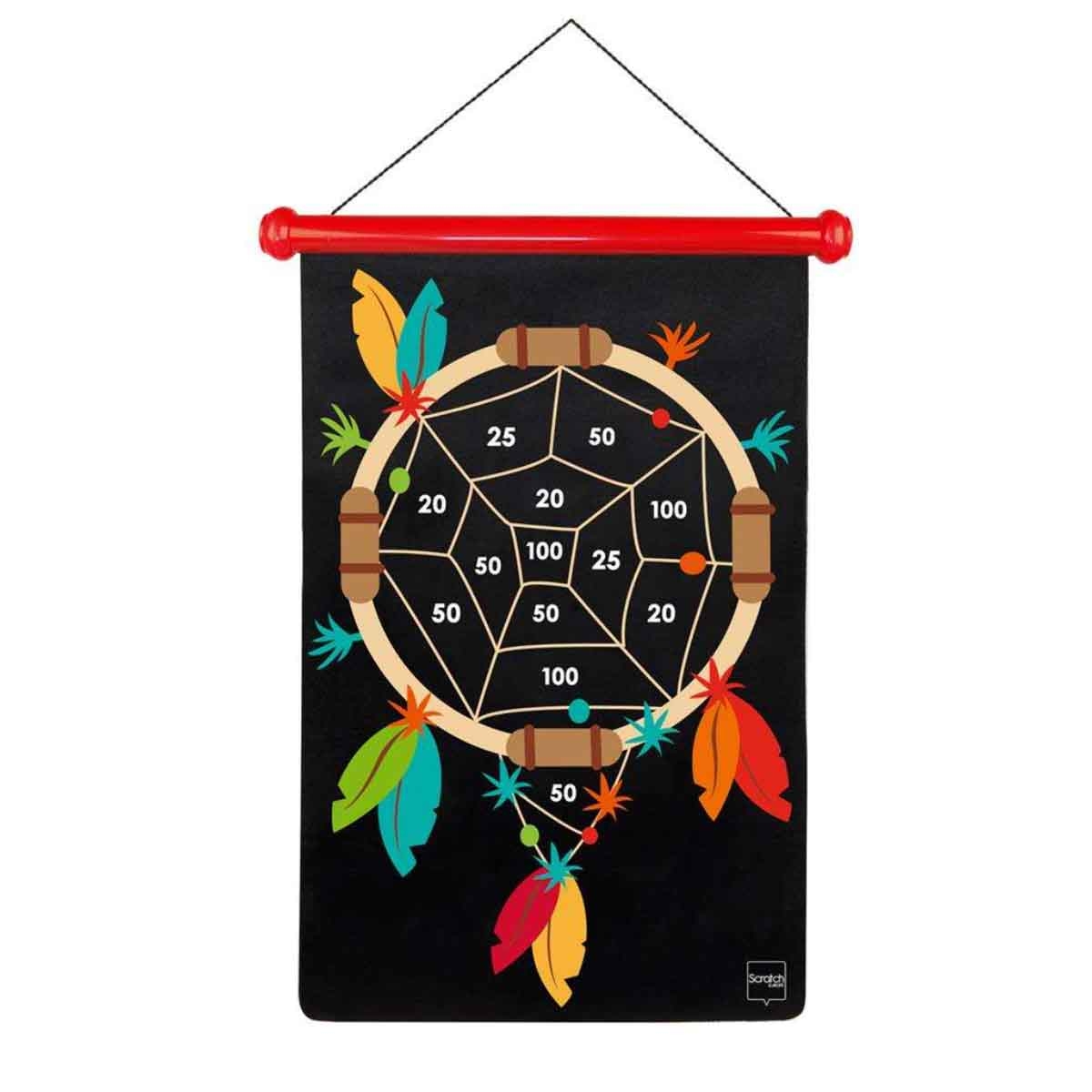 سكرتش يوروب لوحة سهام مغناطيسية هندية مع سهام للجنسين 5 - 7 سنوات