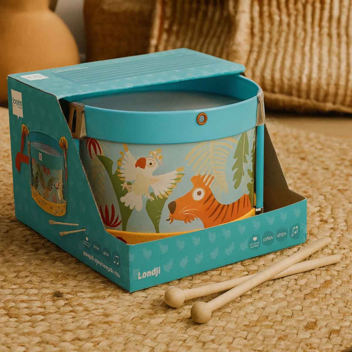 سكرتش يوروب طبلة معدنية أدغال للأطفال الصغار 0 - 2 سنوات