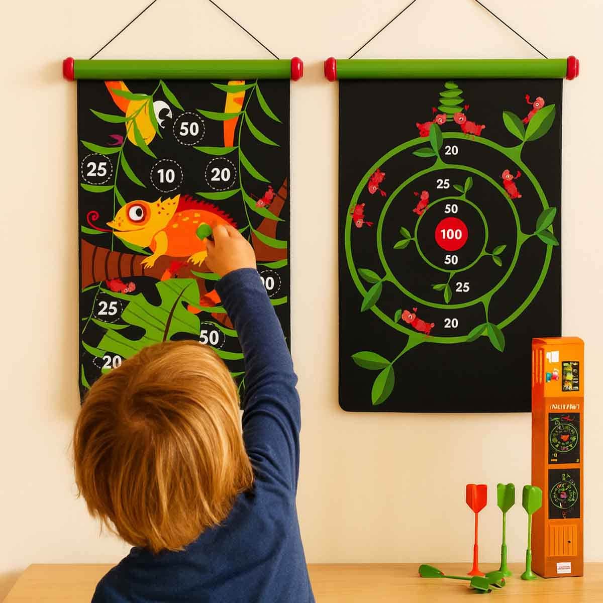 Scratch Europe Jungle Magnetic Dart Board with Darts Unisex, 5-7 Years