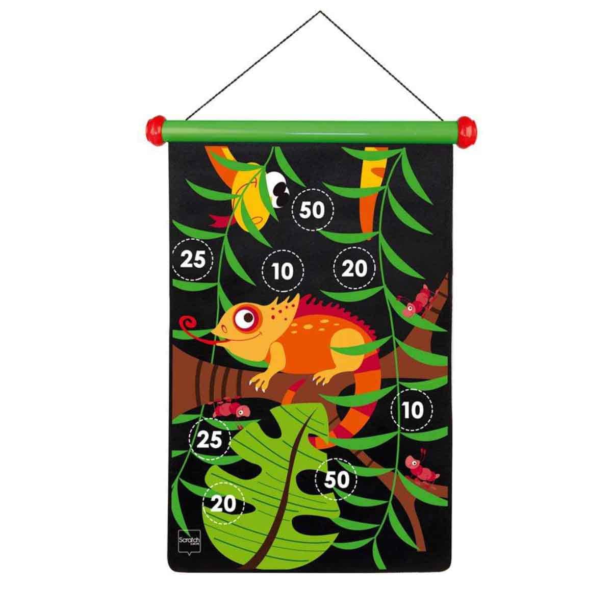 Scratch Europe Jungle Magnetic Dart Board with Darts Unisex, 5-7 Years