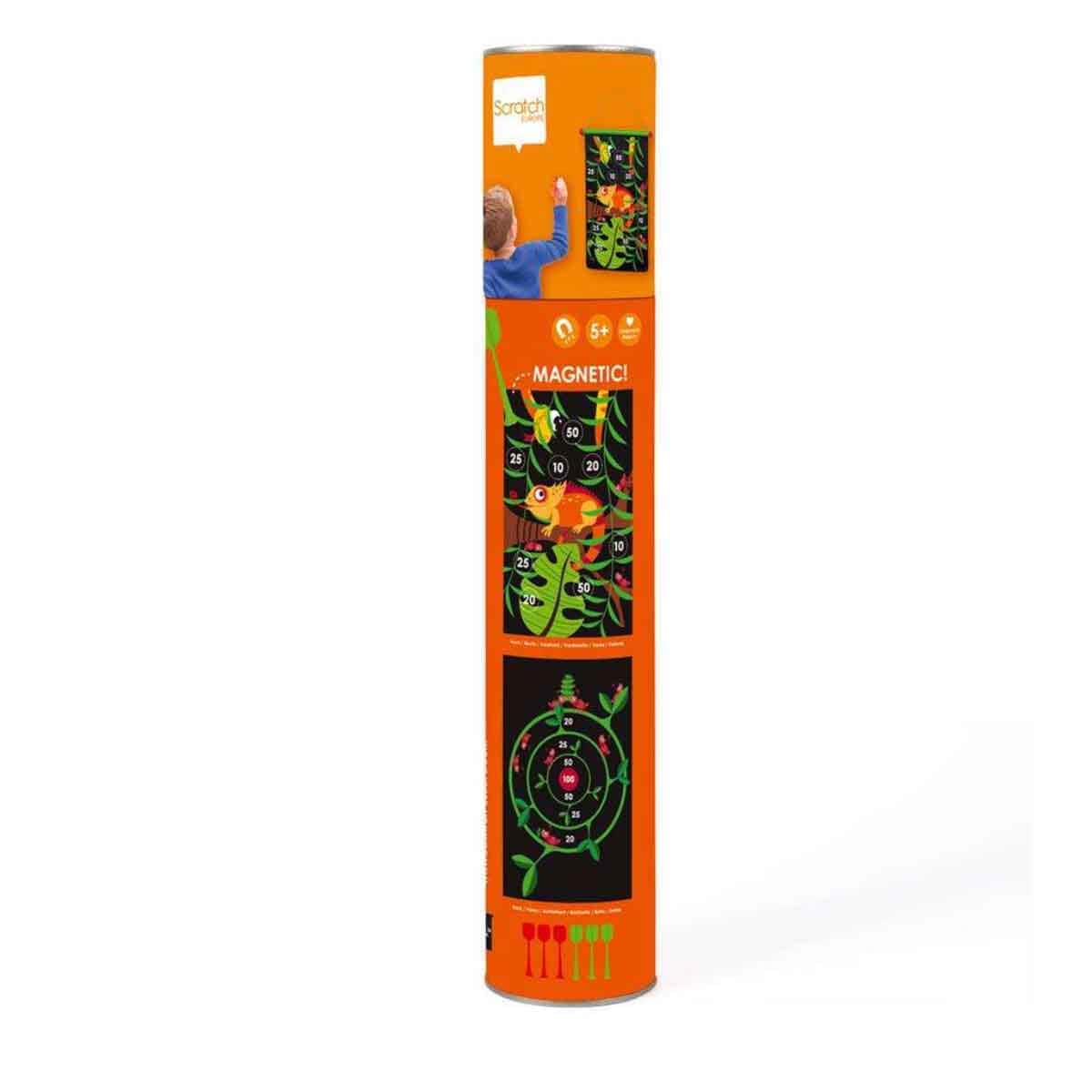 Scratch Europe Jungle Magnetic Dart Board with Darts Unisex, 5-7 Years