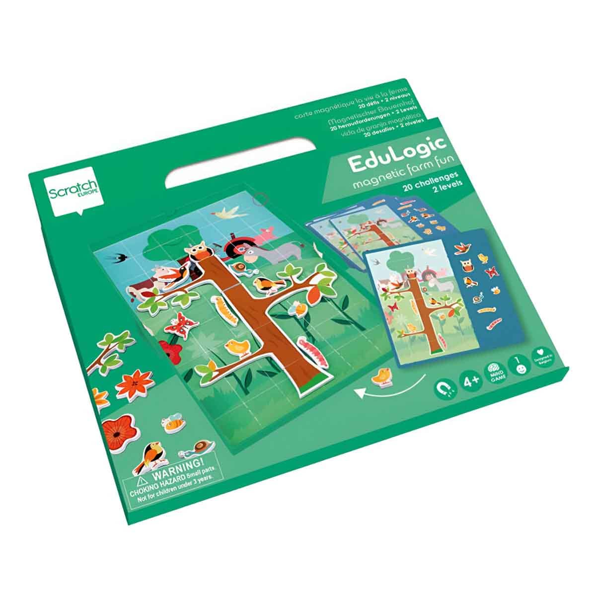 Scratch Europe Magnetic Farm Fun Game with 20 Challenges & 2 Levels Unisex, 3-4 Years