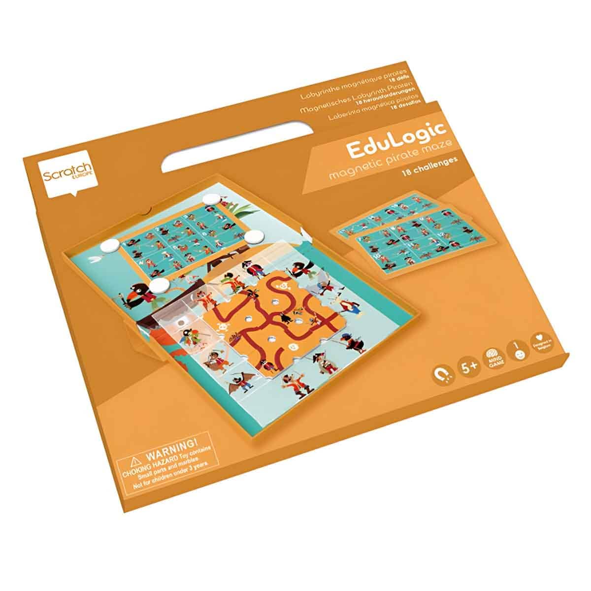 Scratch Europe Magnetic Pirate Maze with 20 Challenges & 2 Levels Unisex, 5-7 Years