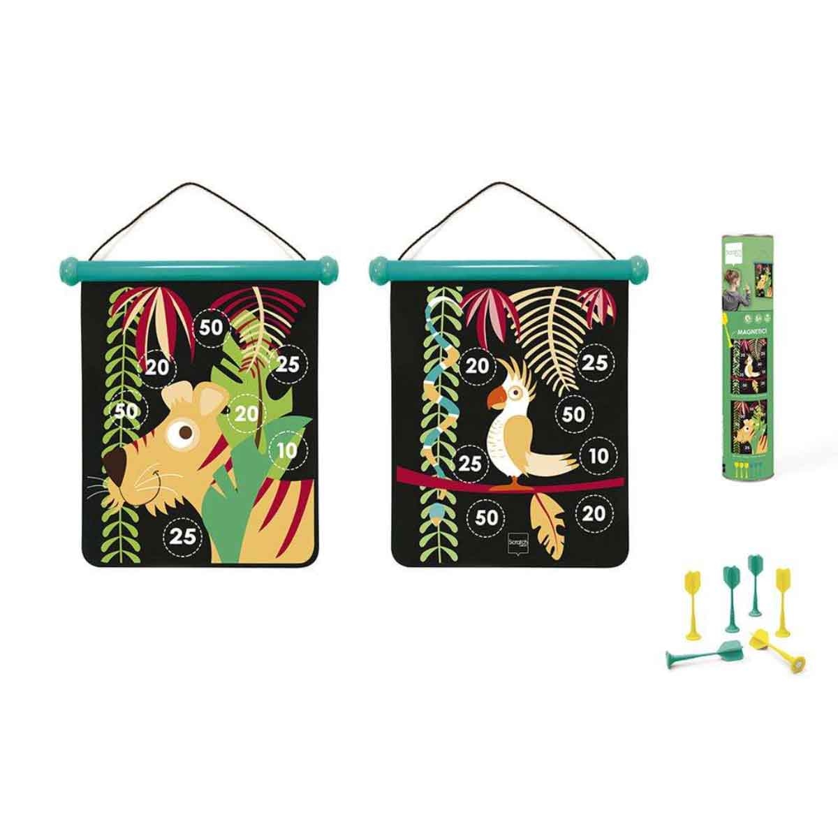 Scratch Europe Medium Tropical Jungle Magnetic Darts Game Unisex, 5-7 Years