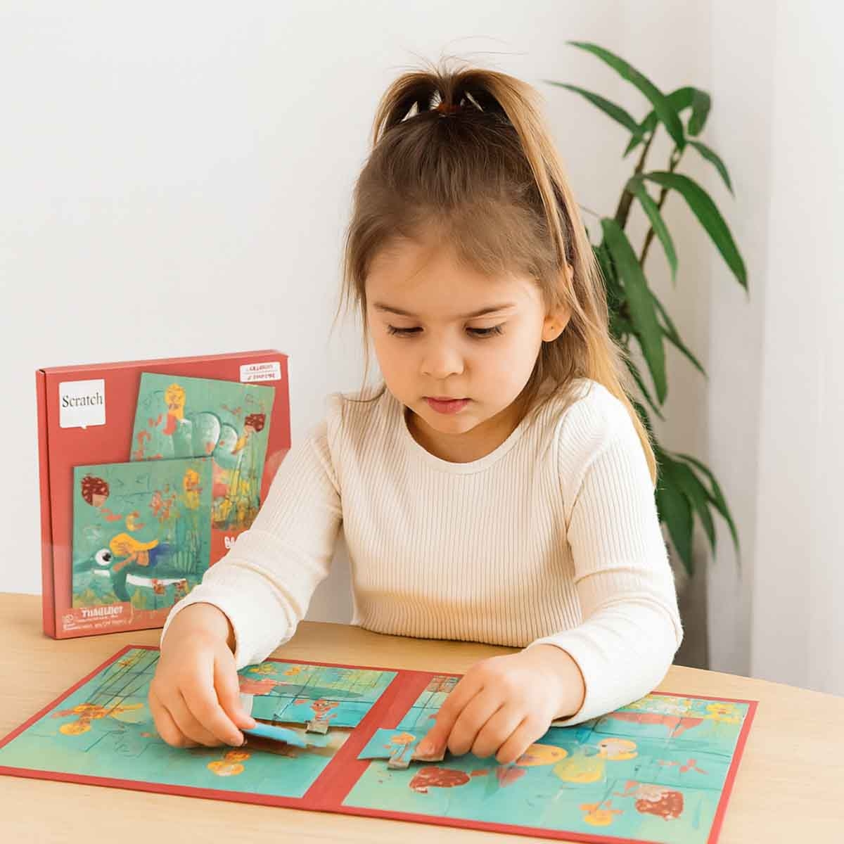 Scratch Europe Mermaids Magnetic Book Puzzle Unisex, 3-4 Years