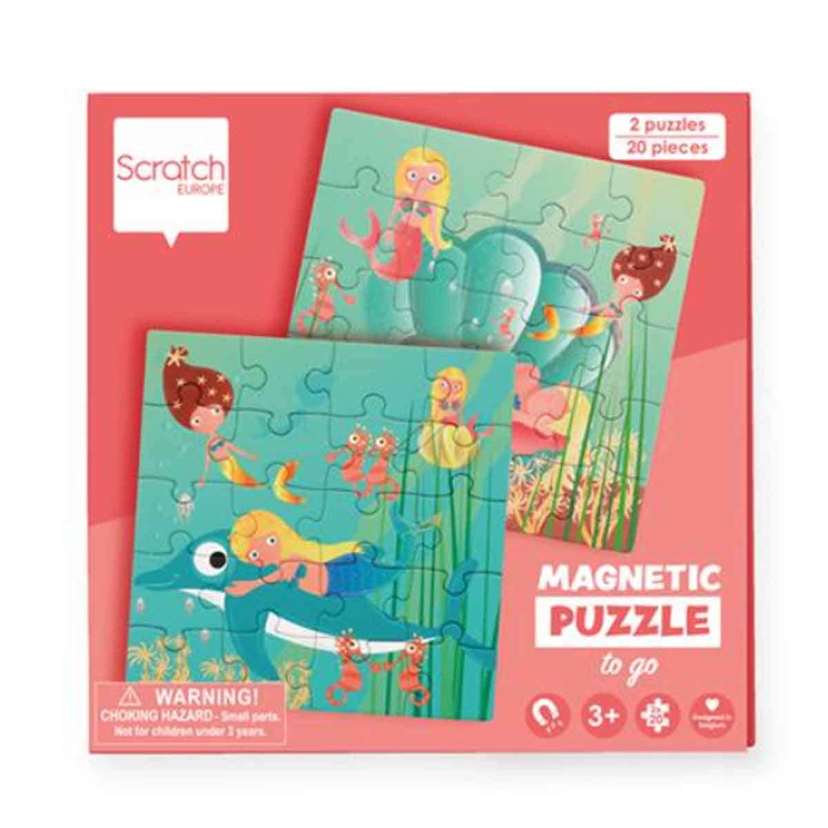 Scratch Europe Mermaids Magnetic Book Puzzle Unisex, 3-4 Years