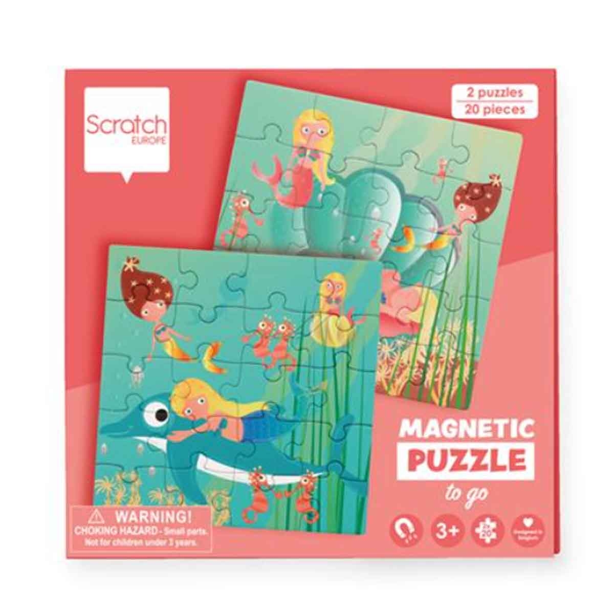 Scratch Europe Mermaids Magnetic Book Puzzle Unisex, 3-4 Years