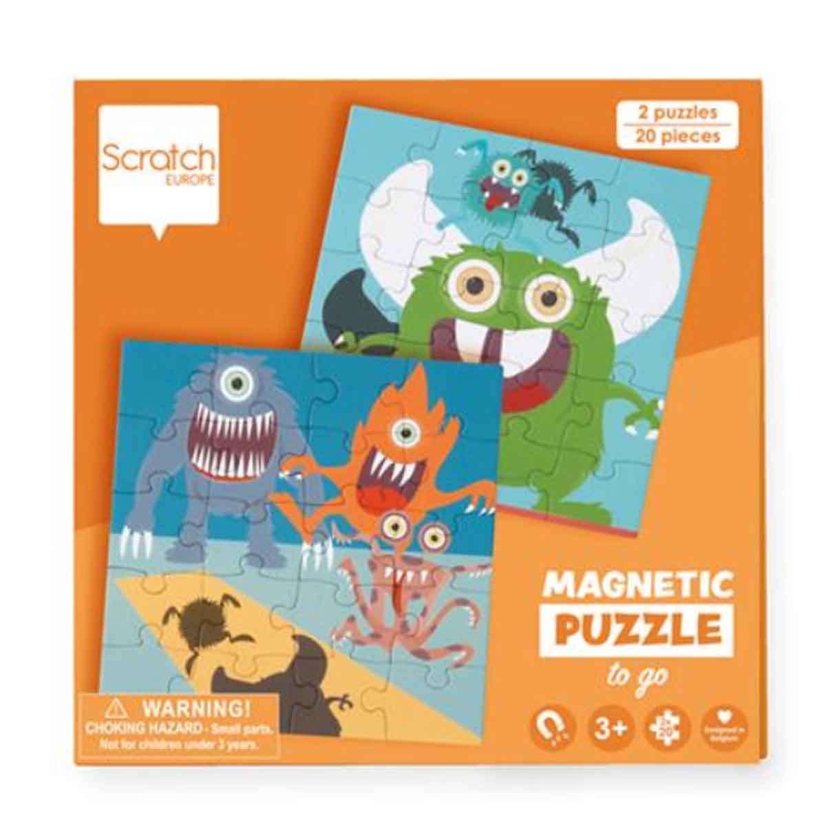 سكراتش يوروب كتاب مغناطيسي لغز الوحوش، للجنسين، من عمر 3 إلى 4 سنوات