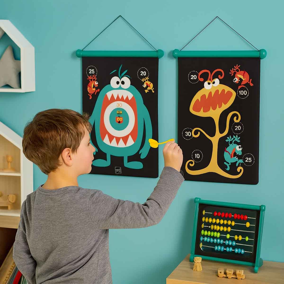 سكرتش يوروب لوحة سهام مغناطيسية وحوش مع سهام للجنسين 5 - 7 سنوات