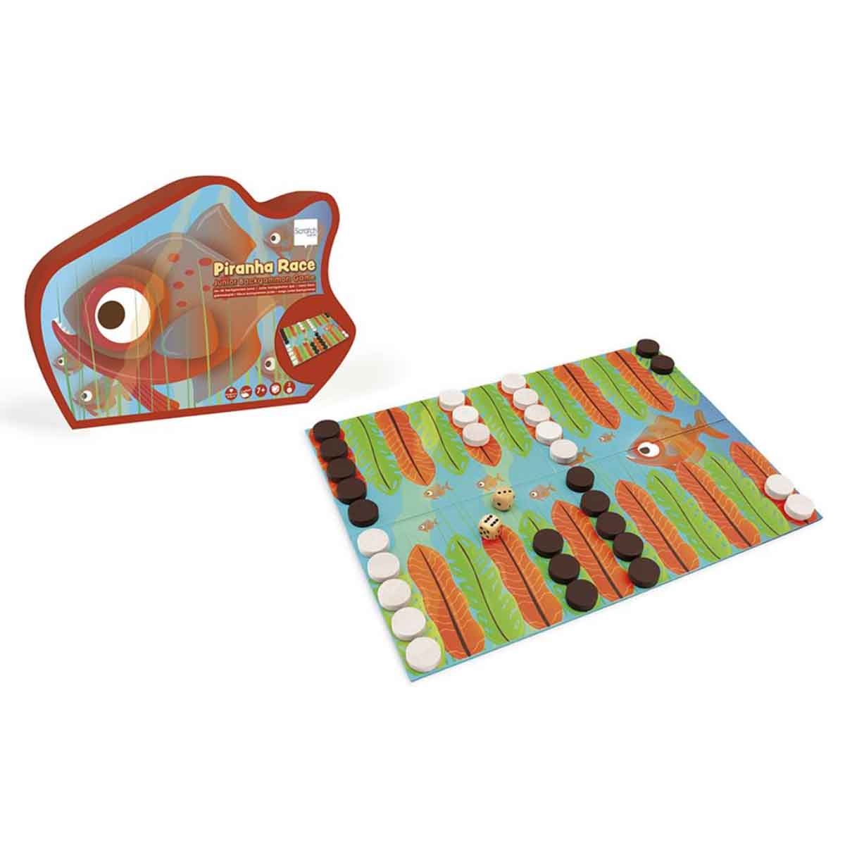 Scratch Europe Piranha Race Junior Backgammon Game Unisex, 8-10 Years