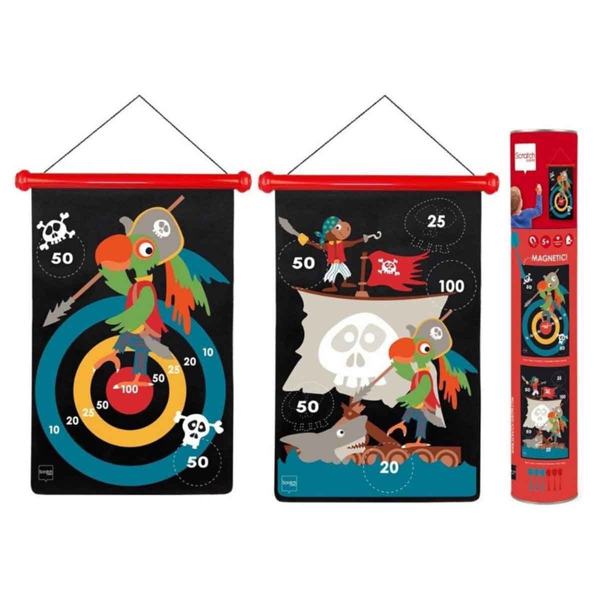 Scratch Europe Pirate Magnetic Dart Board with Darts Unisex, 5-7 Years