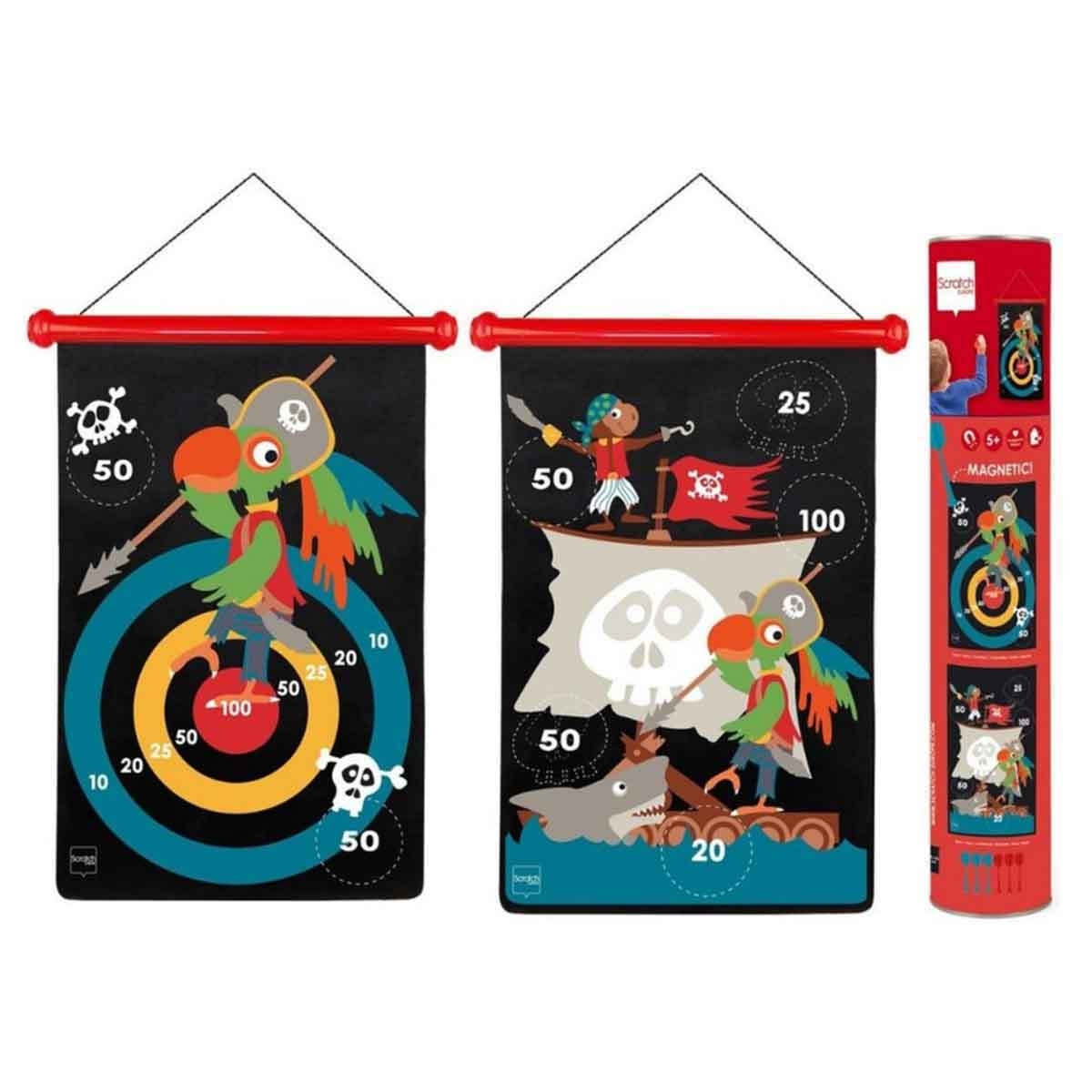 Scratch Europe Pirate Magnetic Dart Board with Darts Unisex, 5-7 Years