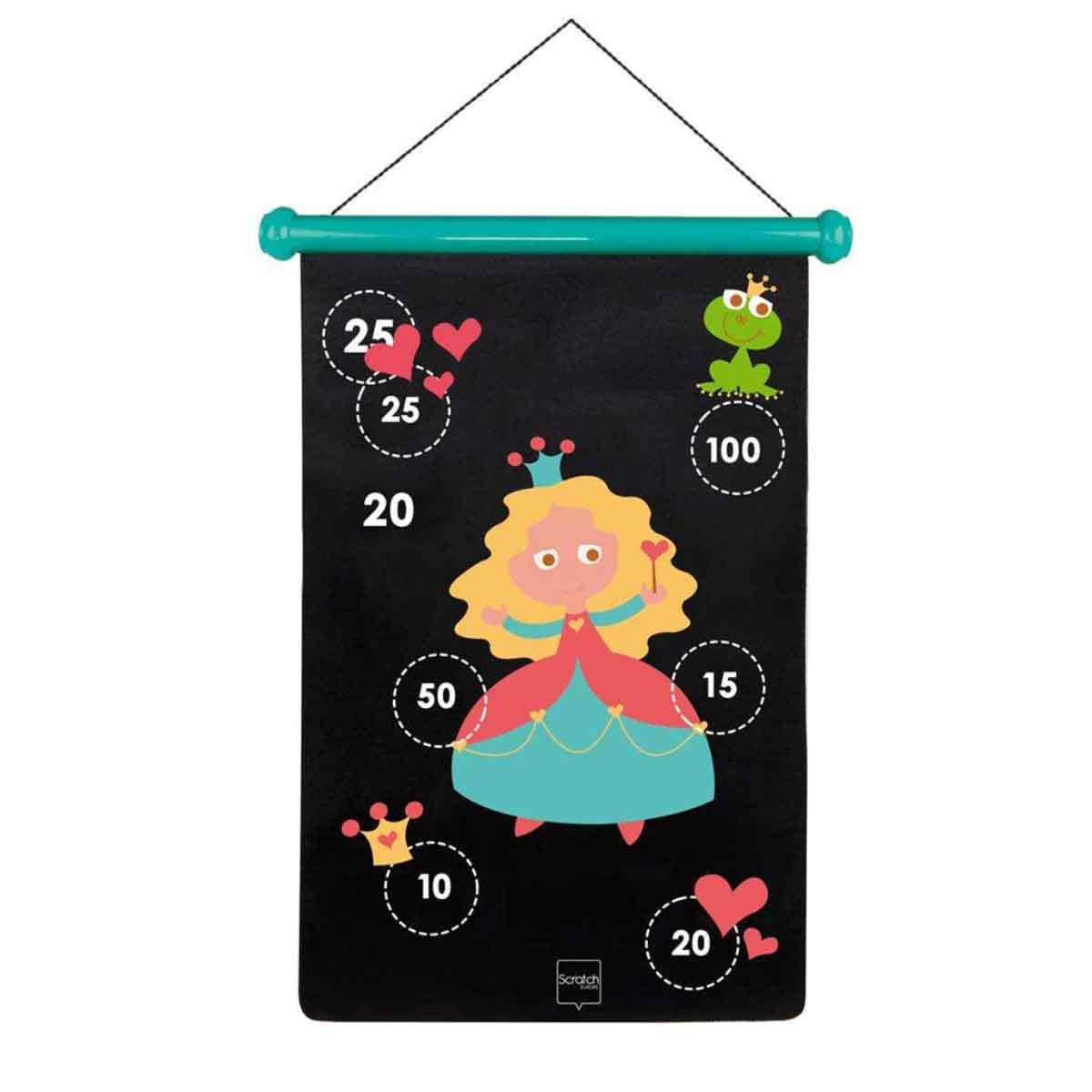 Scratch Europe Princess Magnetic Dart Board with Darts Unisex, 5-7 Years
