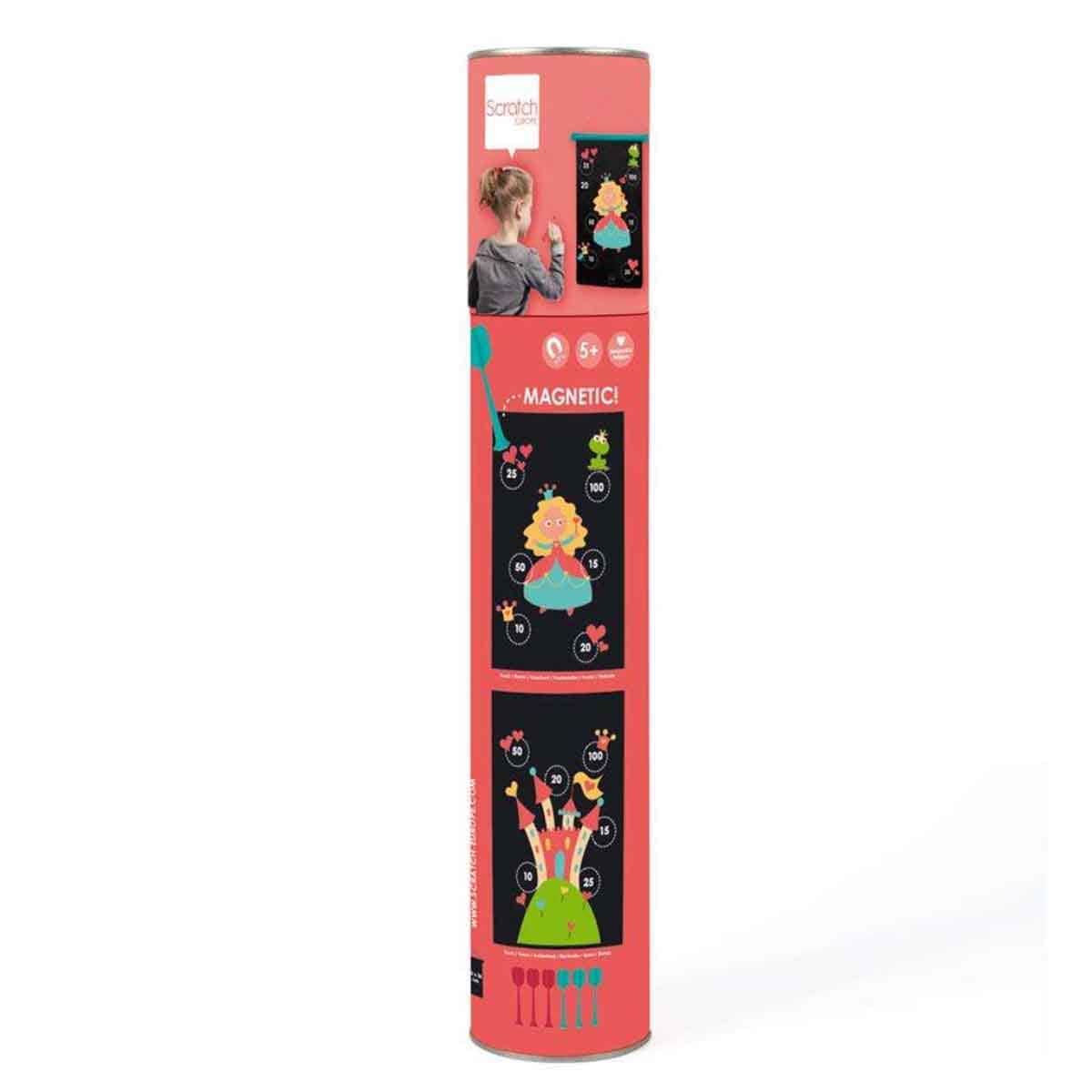 Scratch Europe Princess Magnetic Dart Board with Darts Unisex, 5-7 Years