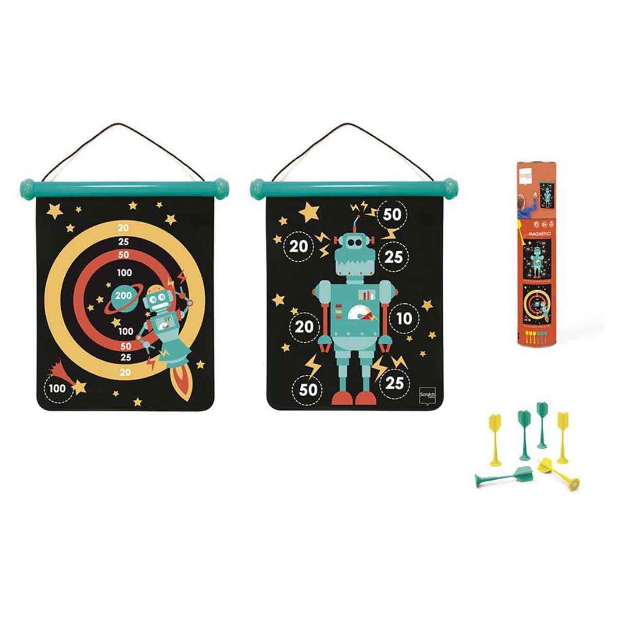 Scratch Europe Robot Magnetic Dart Board with Darts Unisex, 5-7 Years