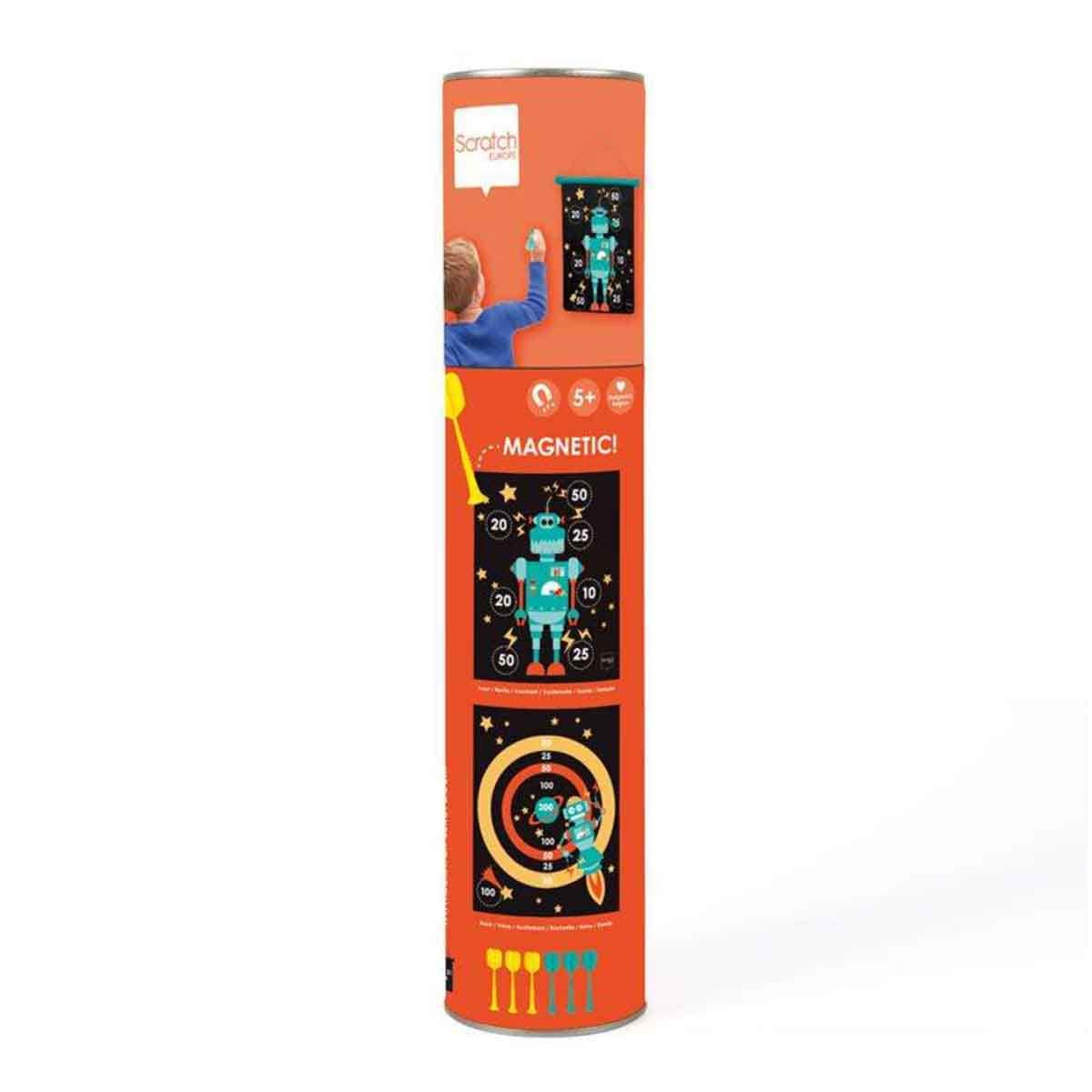Scratch Europe Robot Magnetic Dart Board with Darts Unisex, 5-7 Years